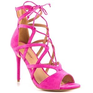 Fuchsia Strappy Heels